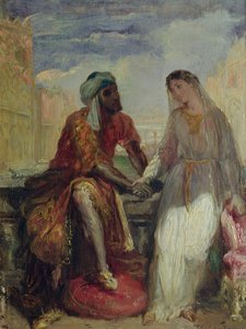 Otelo y Desdémona en Venecia, 1850 de Théodore Chassériau